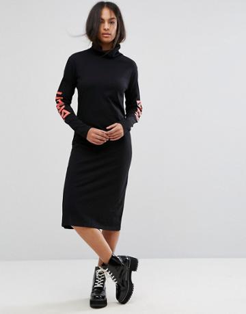 Back By Ann Sofie Back Logo Arms Polo Midi Dress - Black