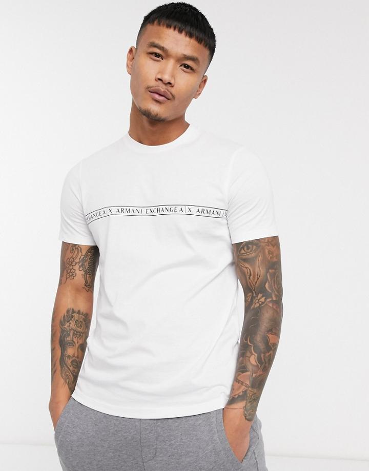 Armani Exchange Chest Logo T-shirt In White