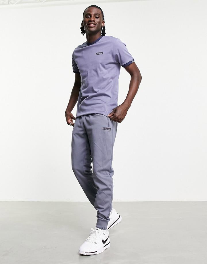 Ellesse Sweatpants With Tonal Branding In Gray