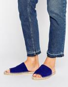 Asos Jeena Suede Mules Espadrilles - Blue