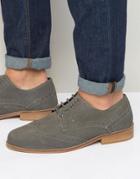 Kg By Kurt Geiger Gloucester Brogues Gray Suede - Gray