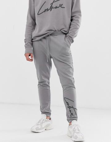 The Couture Club Essential Sweatpants In Gray
