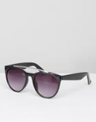 Pieces Moba Brow Bar Sunglasses - Black