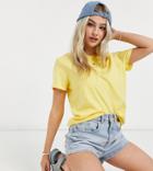 Asos Design Petite Ultimate Organic Cotton T-shirt With Crew Neck In Sunshine-yellow