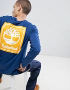 Timberland Back Box Logo Long Sleeve Top Blue - Blue