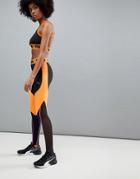 Puma Exclusive To Asos Paneled Legging In Black And Orange - Multi