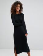 Esprit Midi Knit Dress - Black