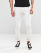 New Look Slim Jeans In Off White - Gray