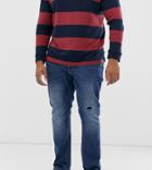 Duke King Size Jeans With Rip And Repair Detail In Blue Stone Wash