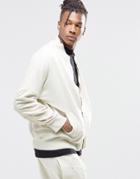 Granted Bomber Jacket With Rouched Sleeves - Putty
