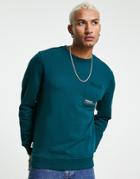 Parlez Halcyon Sweatshirt With Chest Pocket In Green