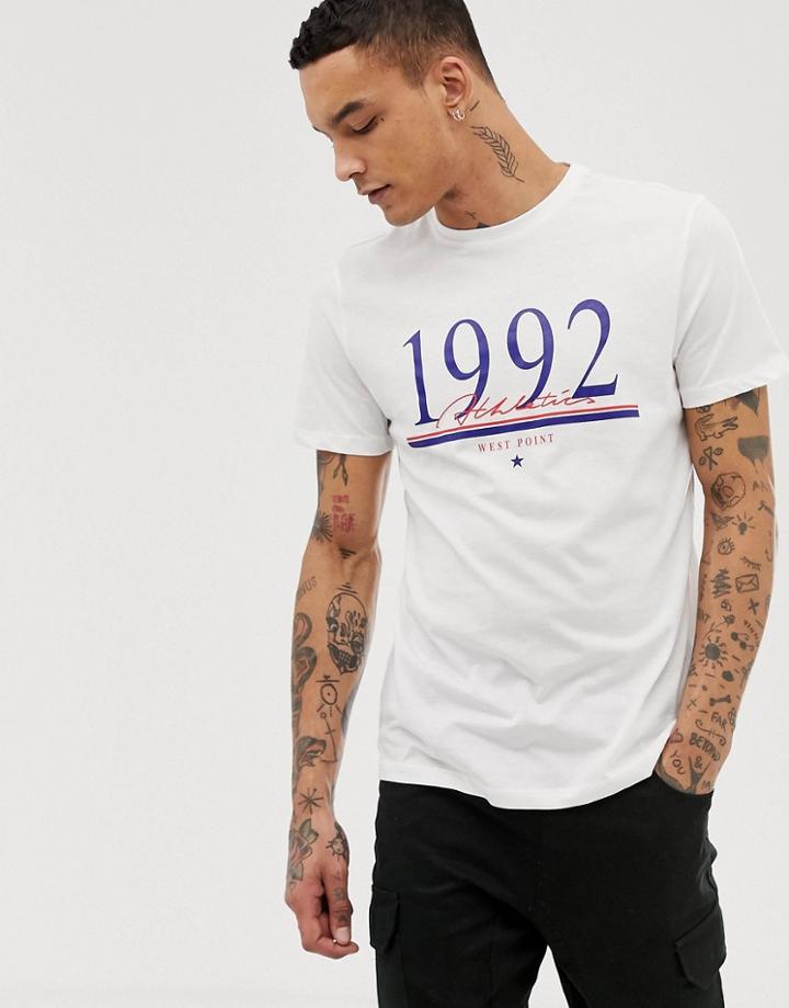 New Look T-shirt With 1992 Print In White - White