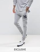 Majestic Yankees Skinny Joggers Exclusive To Asos - Gray