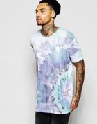 Illusive London T-shirt With All Over Tie Dye Print - Blue
