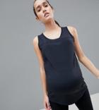 Asos 4505 Maternity Training Tank Top In Performance Jersey With Seam Detail - Black