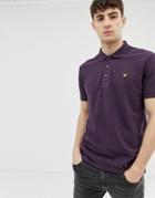 Lyle & Scott Plain Polo Shirt - Purple