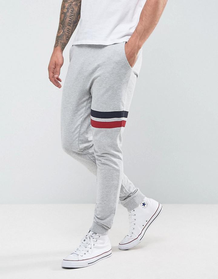 Only & Sons Joggers With Stripe Detail - Gray