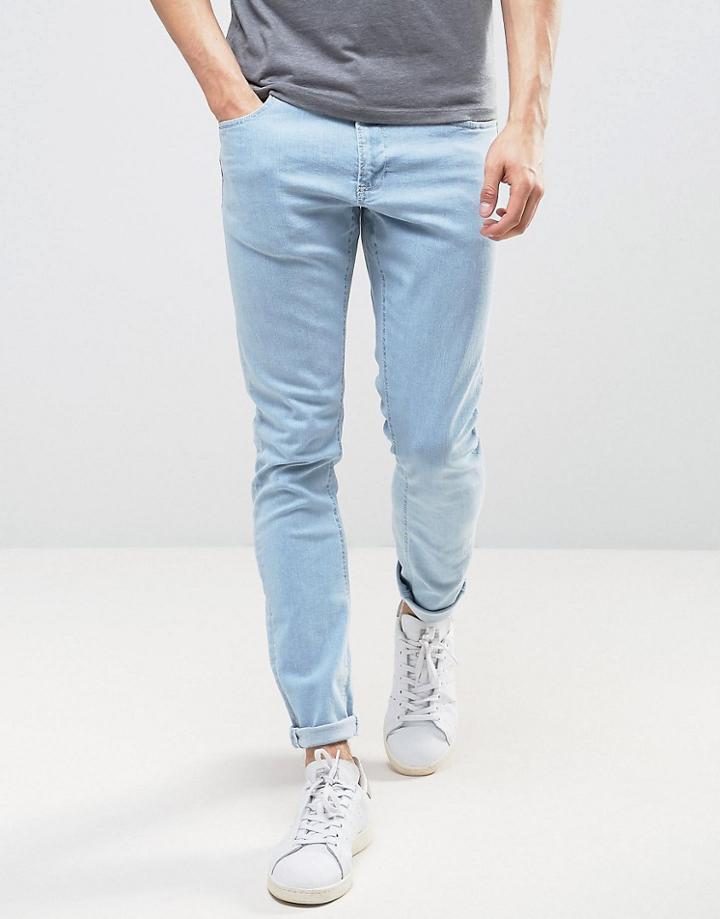Ldn Dnm Light Blue Skinny Jeans - Blue