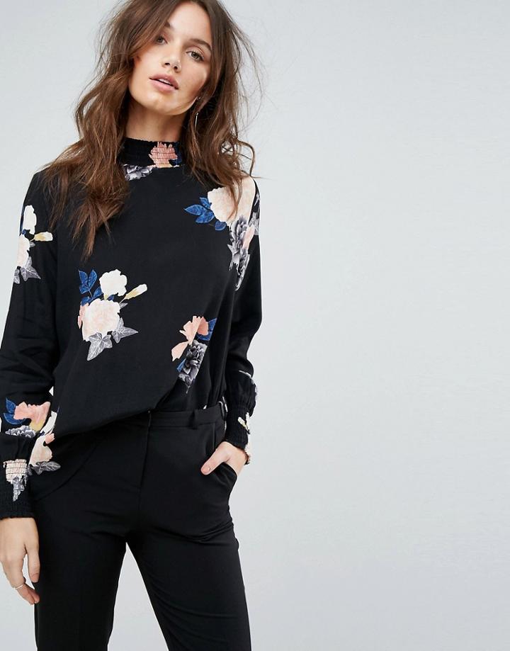 Y.a.s High Neck Floral Blouse - Multi