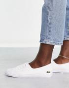 Lacoste Ziane Canvas Sneakers In White