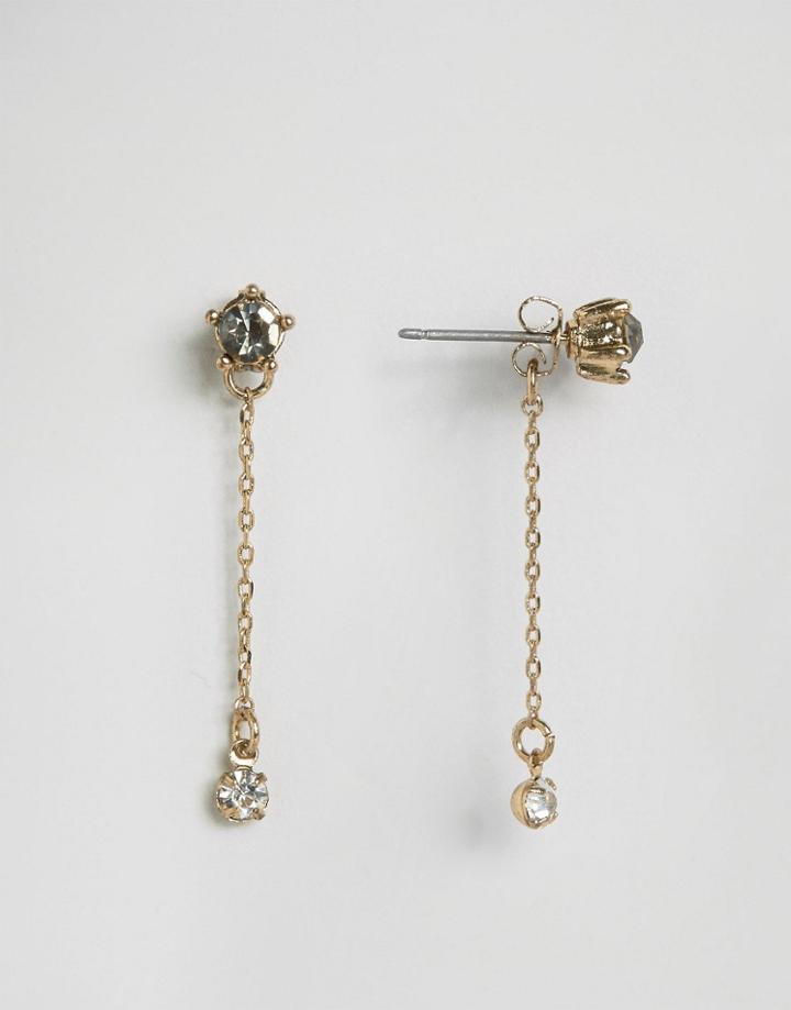 Asos Mini Jewel Through Earrings - Black