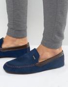 Ted Baker Moriss Suede Slippers - Navy