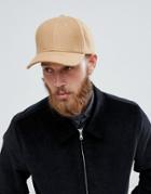 Selected Homme Porter Baseball Cap In Wool Mix - Brown
