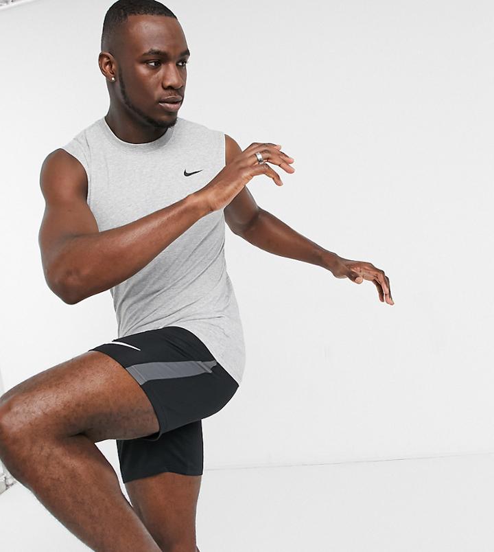 Nike Training Tall Essential Swoosh Tank In Gray-grey