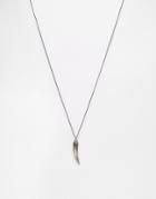 Simon Carter Tusk Necklace In Antique Finish - Silver
