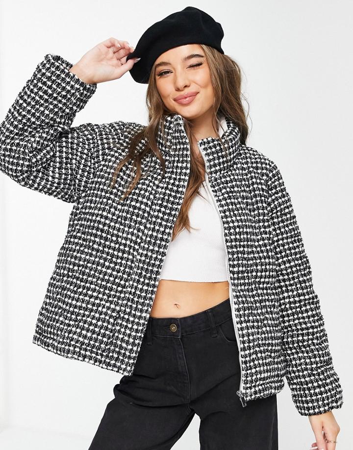 Urban Revivo Padded Jacket In Gray Print