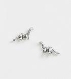 Kingsley Ryan Sterling Silver Dinosaur Stud Earrings - Silver