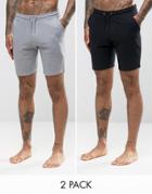 Asos Loungewear Short 2 Pack Gray/ Black - Multi