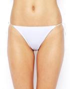 Asos Mix And Match Micro Brazilian Tie Side Bikini Pant - White
