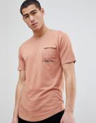 Only & Sons T-shirt With Pocket Detail - Orange