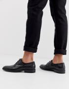 Tommy Hilfiger Essential Lace Up Leather Derby Shoes In Black - Black