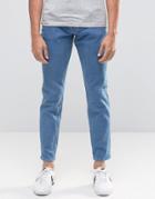 Asos Stretch Slim Jeans In Retro Mid Wash - Mid Blue