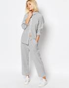 Adpt Striped Seersucker Pants Co-ord - Multi