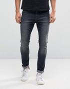 New Look Super Skinny Jeans In Dark Wash - Navy