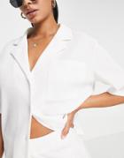 4th & Reckless Emmett Beach Waffle Textured Shirt In White - Part Of A Set