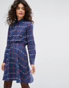 Sonia By Sonia Rykiel Safety Pin Printed Poplin Dress - Blue