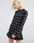 Selected Tunic Top In Check - Multi