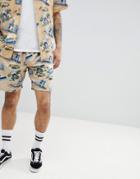 Fairplay La Print Board Short In Stone - Stone