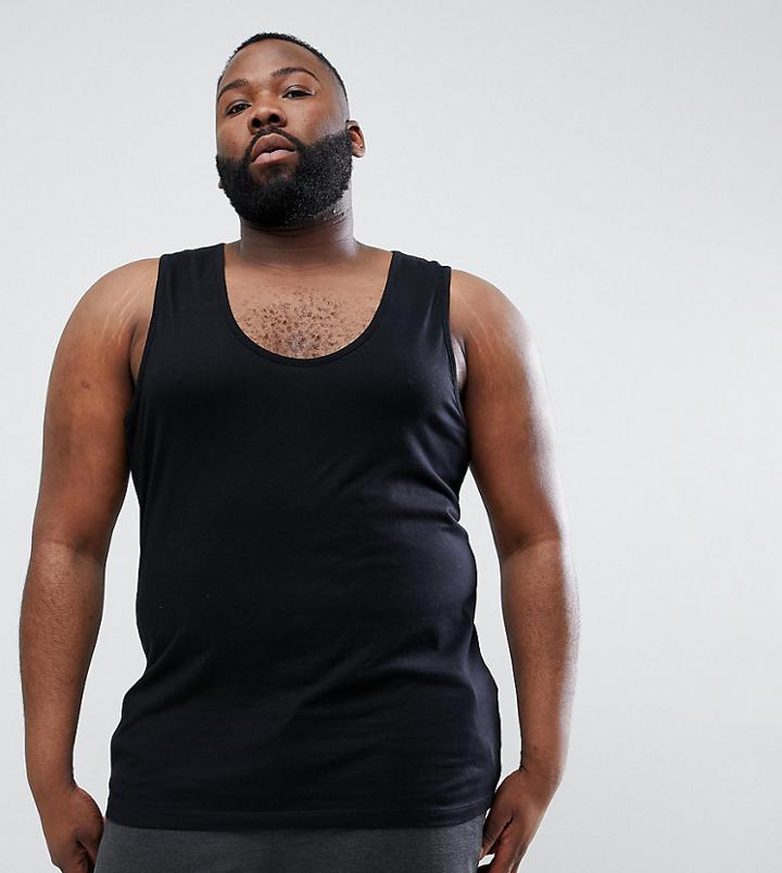 Asos Design Plus Tank In Black - Black