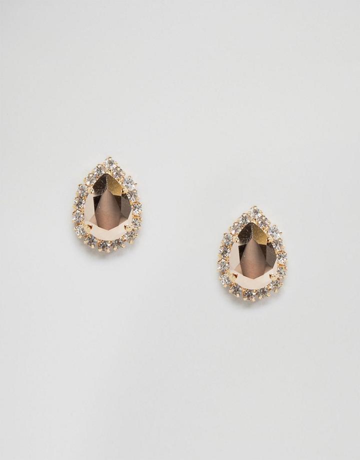 Krystal Swarovski Crystal Pear Rosetta Earrings - Gold
