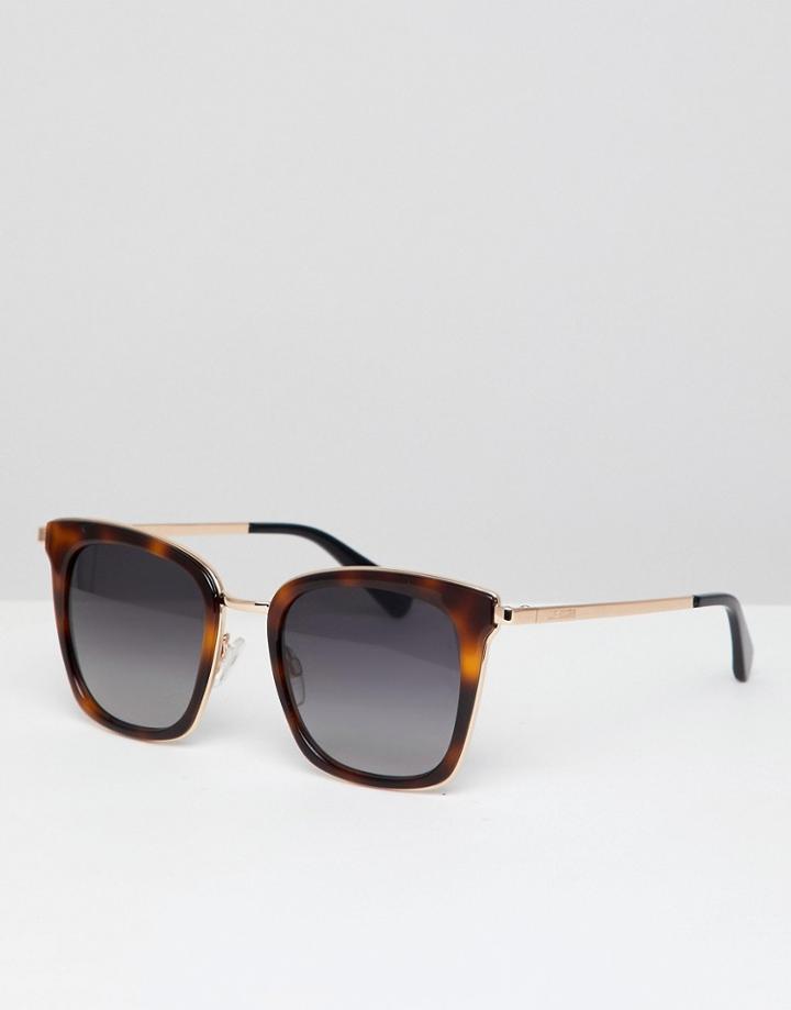 Love Moschino Square Sunglasses In Tort - Brown