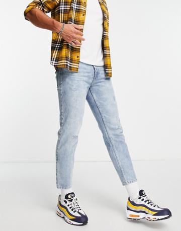 New Look Slim Rigid Jeans In Vintage Wash-blue