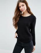 Blend She Cabes Long Sleeved Sweater - Black