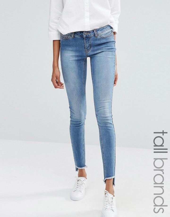 Noisy May Tall Eve Raw Hem Slim Jean - Blue