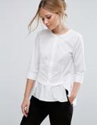 Vero Moda Peplum Detail Shirt - White