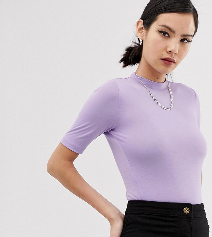 Collusion Short Sleeve T-shirt In Lilac